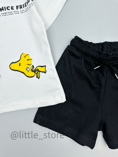 Комплект "Снупи" черный/белый