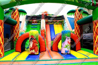 Коммерческий надувной батут "Мир сафари"