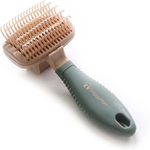 Сликер с S-образной формой каучуковых зубчиков и технологией выдвижной платформы для кошек и собак, размер MINI