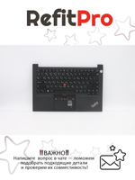 Верхняя панель с клавиатурой (топкейс) для ноутбука Lenovo ThinkPad E14 Gen 2, черная, с подсветкой, раскладка - русская (5M10W64667)