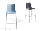 Стул полубарный пластиковый Scab Design Zebra Technopolymer, хром, антрацит