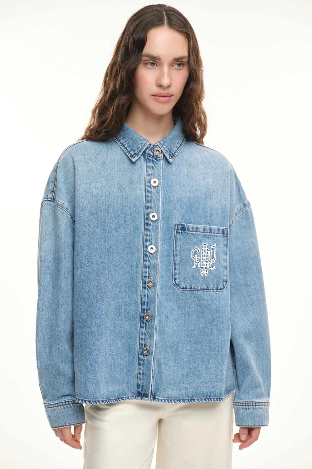 Рубашка (Denim Lover), голубая