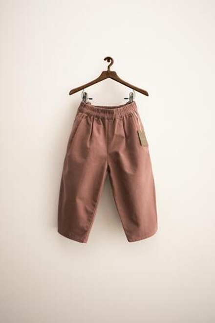 ZARA TIMELESS - БРЮКИ-БАЛЛОНЫ НА РЕЗИНКЕ, СЕРОВАТО-КОРИЧНЕВЫЙ