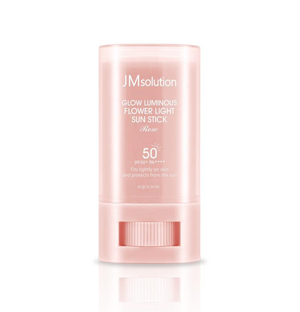 Jmsolution glow luminous flower light sun stic spf50+ - Солнцезащитный стик с розовой водой