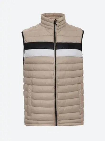 Жилет муж. KARL LAGERFELD 505403 бежевый полоса черно-белым