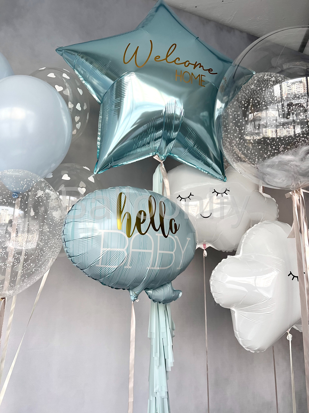 Набор шаров на выписку "Облачко" дизайн № 4