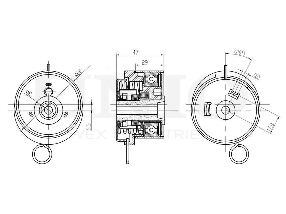 Ролик с натяжителем ремня ГРМ UNIO TNS-10096
