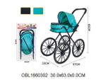 Коляска для кукол лежачая 33*57*65 см. пакет LM918-18