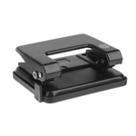 Дырокол 20л с линейкой черный (Dolce Costo)