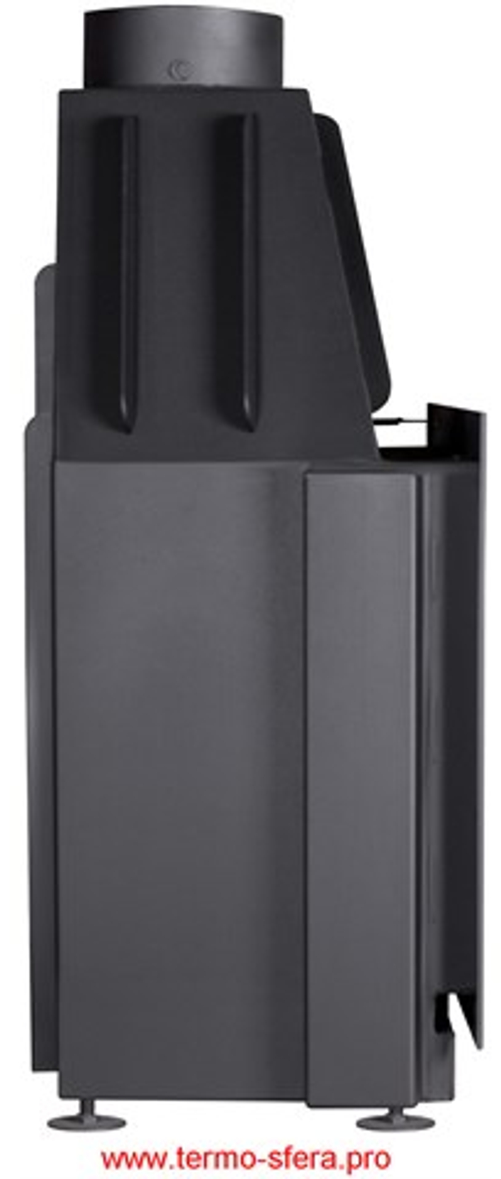 Каминная топка Экокамин Альфа 800 B черный шамот