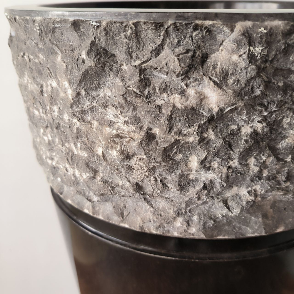 Раковина напольная из мрамора Erozy Top Black MN-01705 (40*40*90)