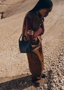 POLENE СУМКА CYME TOTE NANO, ЧЕРНЫЙ