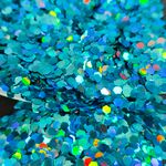 Блестки Глиттеры 2,5 мм. - Голубой голографик универсальные для творчества, рукоделия, для смолы, дизайна ногтей, декор...