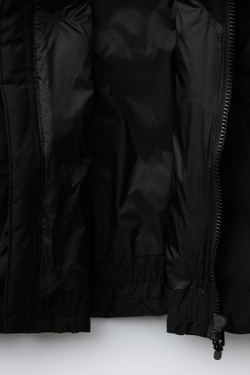 ZARA СТЕГАНЫЙ ЖИЛЕТ С КАПЮШОНОМ, ЧЕРНЫЙ