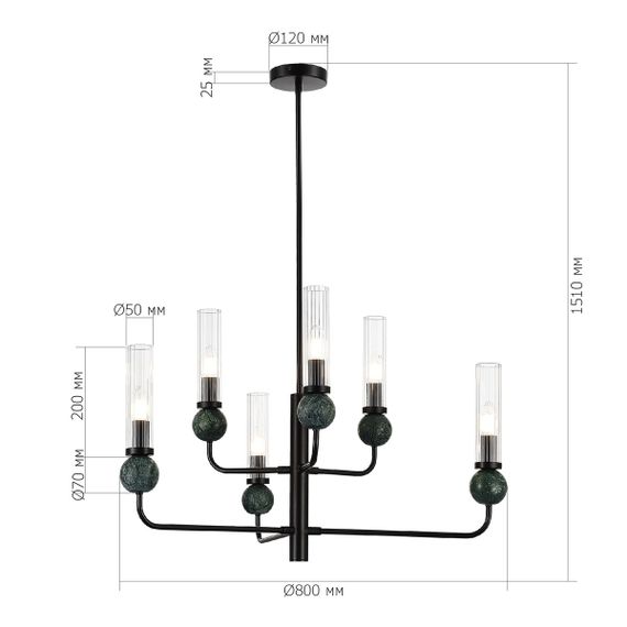 Подвесная люстра ST Luce Medea SL1244.403.06