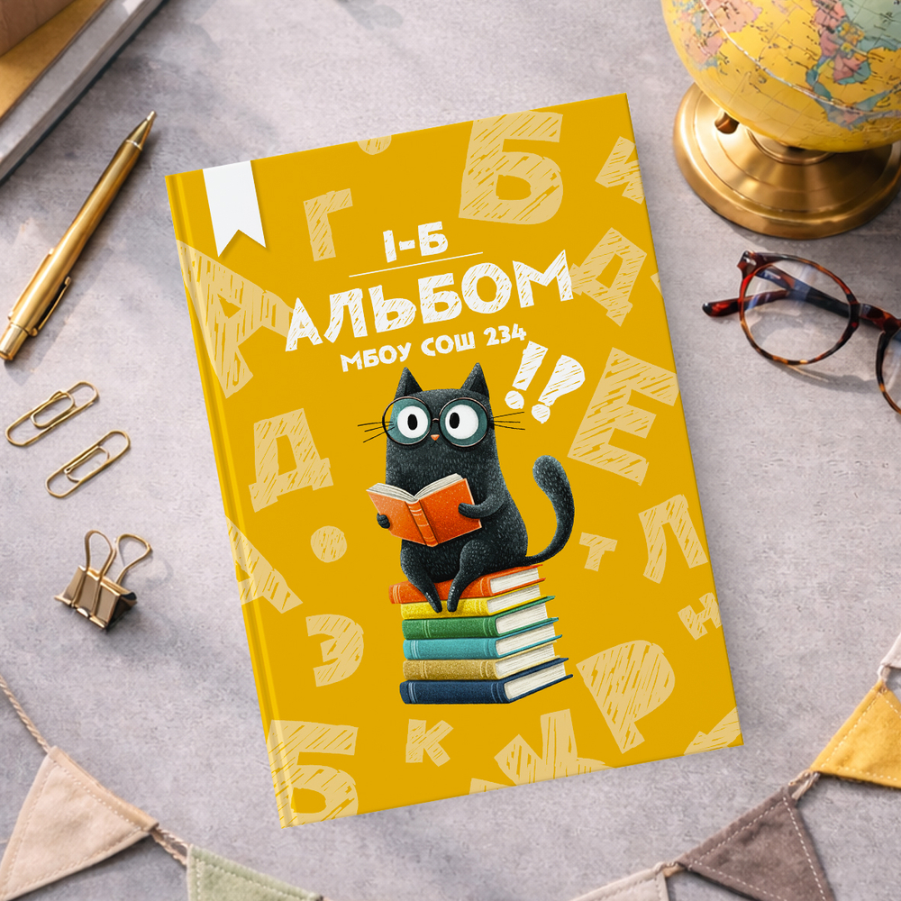 PSD-Шаблон фотокниги "Чёрный кот"