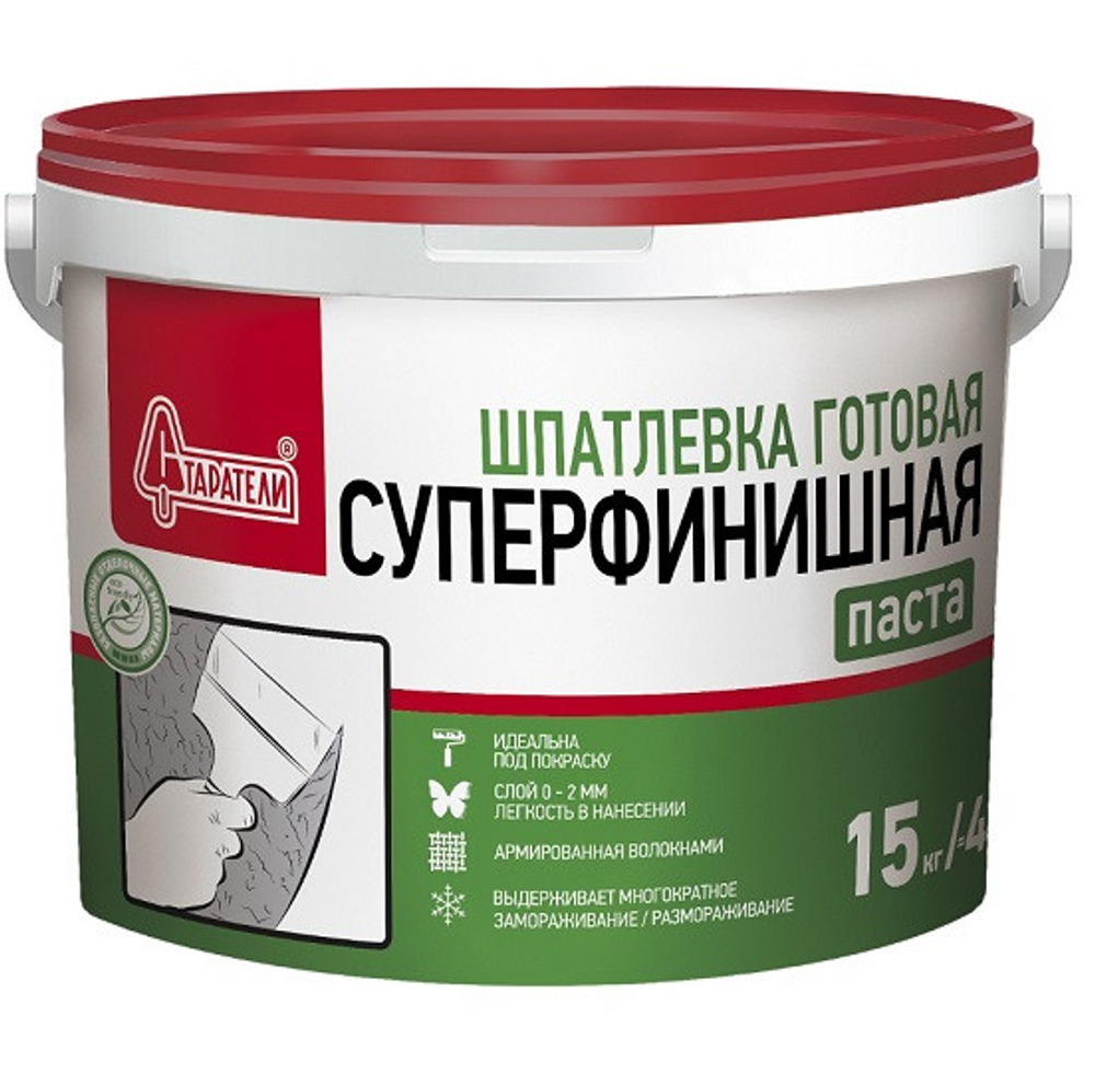 Шпатлевка полимерная готовая Старатели Суперфинишная 15 кг