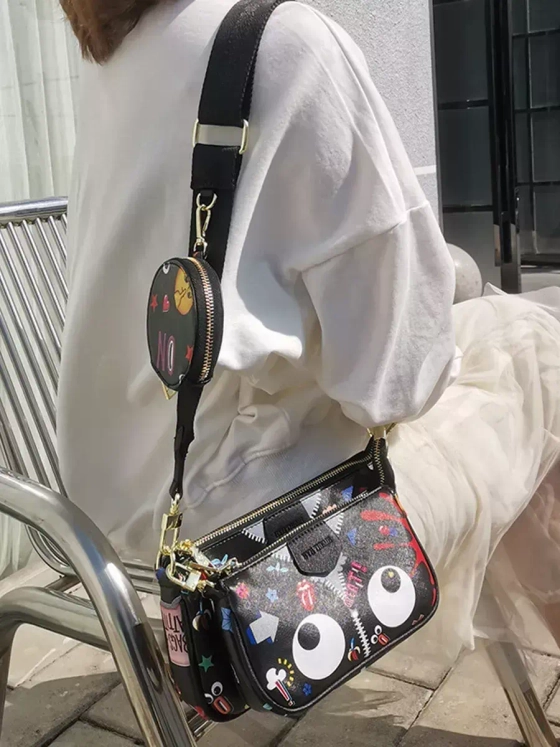 Сумка 3 в 1 клатч кошелек для подростка сумочка через плечо