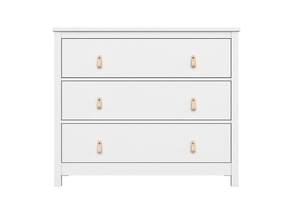 Комод Wood 3 ящика (белый)