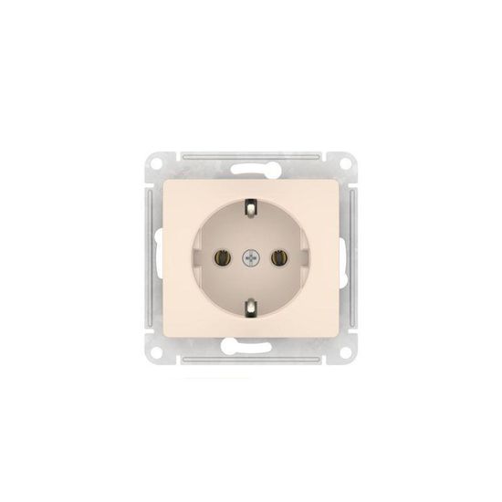 Розетка Glossa 16А с заземл. быстрозажим. клем. механизм беж. SE GSL000243S