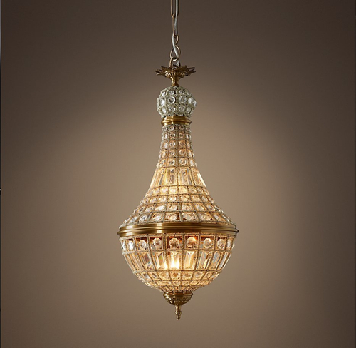 Подвесной дизайнерский светильник  19th C. French Empire Crystal Chandelier 14" by Restoration Hardware