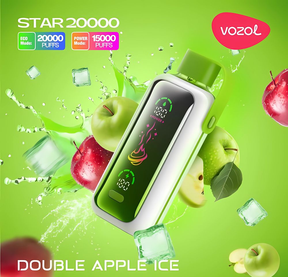 Vozol STAR 20000 - Double Apple Ice (5% nic)