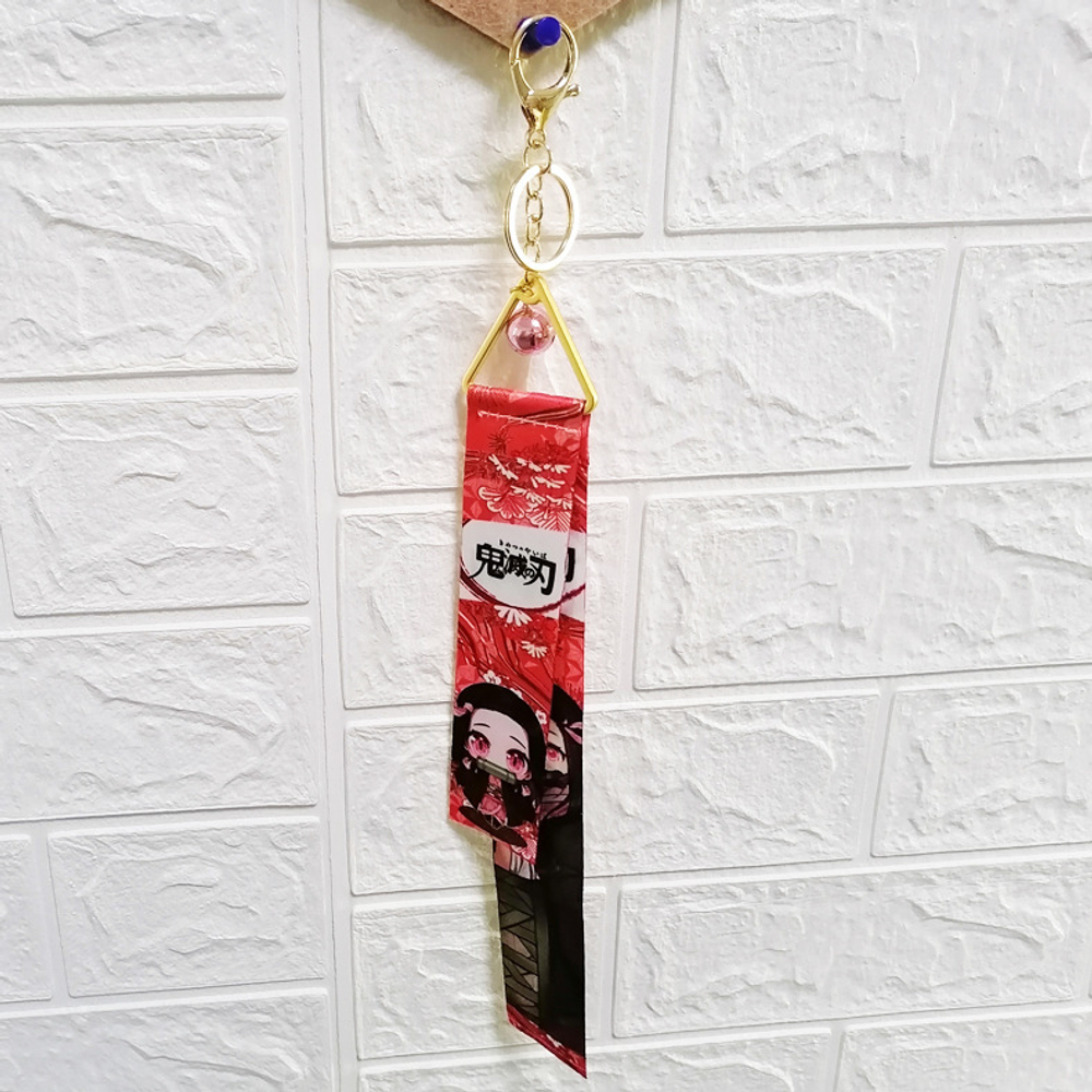 Брелок тканевый с бубенцом "Клинок, рассекающий демонов"