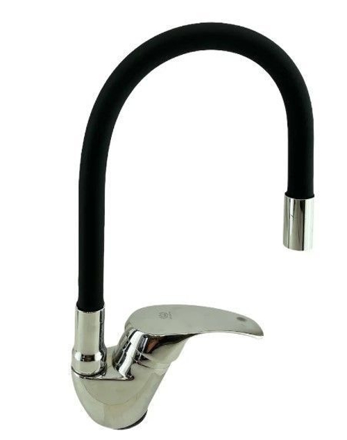 Смеситель для кухни DoKORONA, гайка, DK-5710-767B, ЧЕРНЫЙ