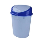 Контейнер для мусора 8л овальный (голубой) (комплект 5 шт)