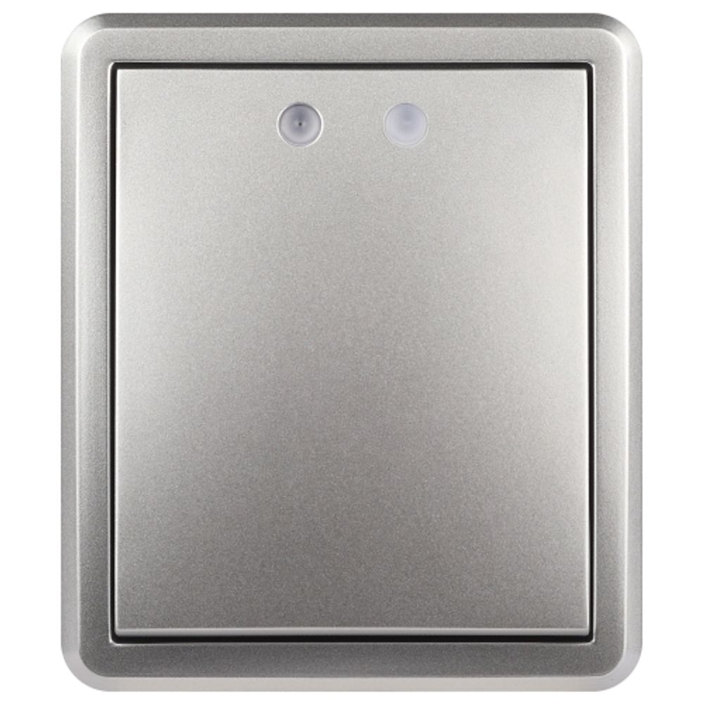 Выключатель ЭРА Эксперт 11-1202-03 с подсветкой IP20 10АХ-250В ОУ алюминий | Эра Эксперт