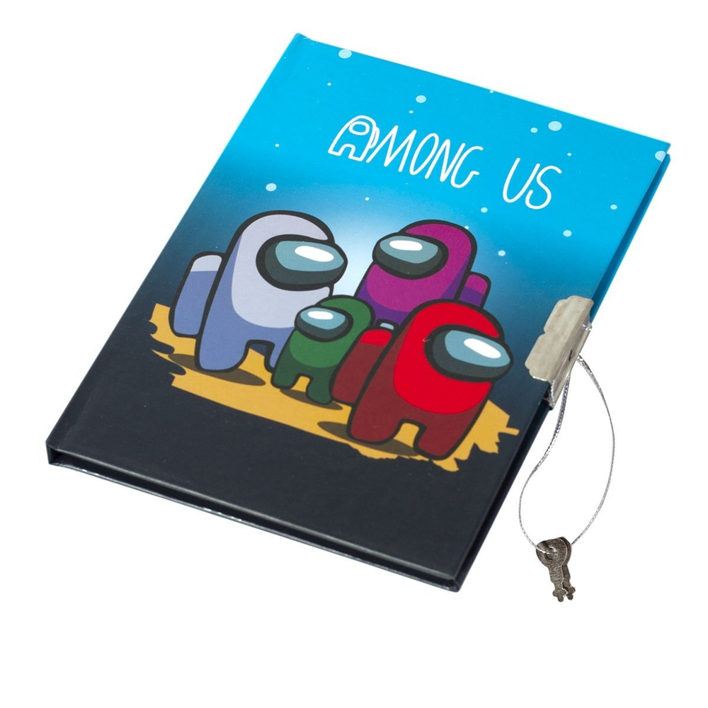 Записная книжка в футляре, 11 см * 15 см., 7БЦ, Alingar, ламинация, замочек, ручка, линия, 50 л., "Астронавты"