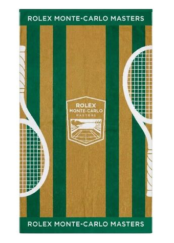 Полотенце теннисное Monte-Carlo Rolex Masters Jacquard - green/gold