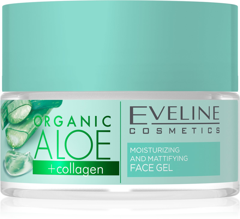 Eveline Cosmetics Organic Aloe+Collagen - матирующий гель /   50  ml  / GTIN 5903416027928