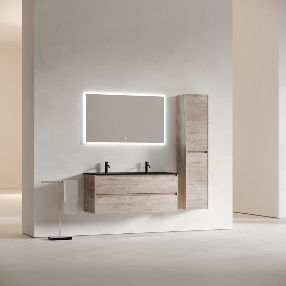 Тумба подвесная под раковину Sancos Libra, дуб галифакс натуральный 1190х450х500 мм