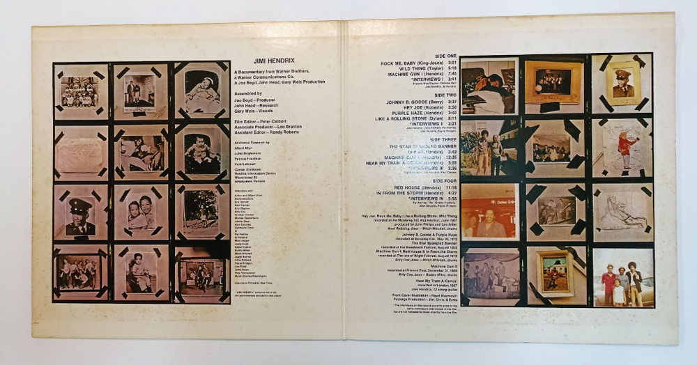 Винтажная виниловая пластинка LP Jimi Hendrix Sound Track Recordings From The Film Jimi Hendrix 2LP (Japan 1979)