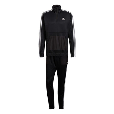 Мужские теннисные Костюмы adidas Tricot 1/4z Tracksuit Men - Black, White