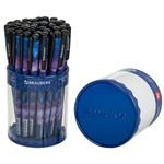 Ручка шариковая BRAUBERG SOFT TOUCH GRIP "SPACE", СИНЯЯ, мягкое покрытие, узел 0,7 мм, 143714