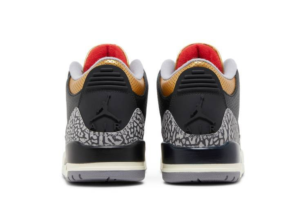 Кроссовки Jordan Air Jordan 3 Retro "Black Gold" (Женская размерная сетка)