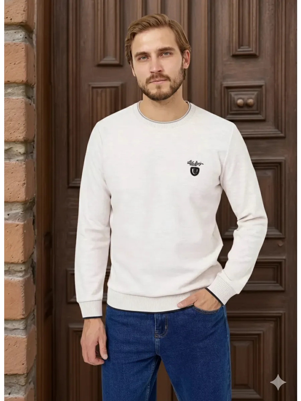 Лонгслив мужской из бархатного хлопка