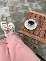 Журнальный столик, 38х38х44, Петра, стол складной, садовый стол, деревянный, коричневый бейц, Dipriz