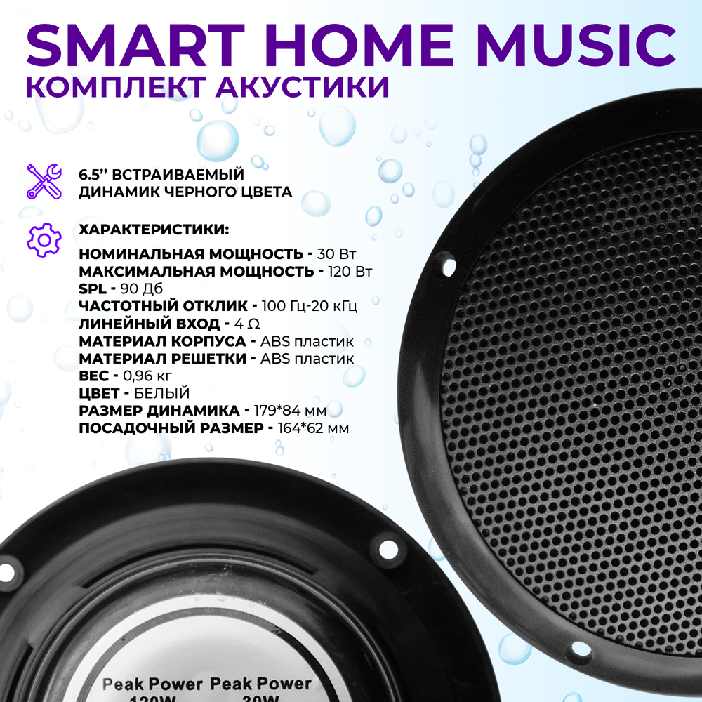 Комплект влагостойкой акустики SMART HOME MUSIC - Visaton 1
