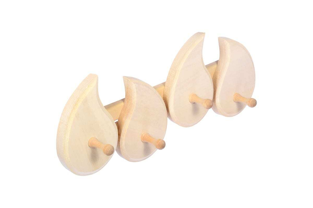 ВЕШАЛКА БАННЫЕ ШТУЧКИ ОГОНЕК 4 КРЮЧКА 47Х20Х7СМ 32243