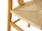 Стул Wishbone натуральный с бежевым сиденьем