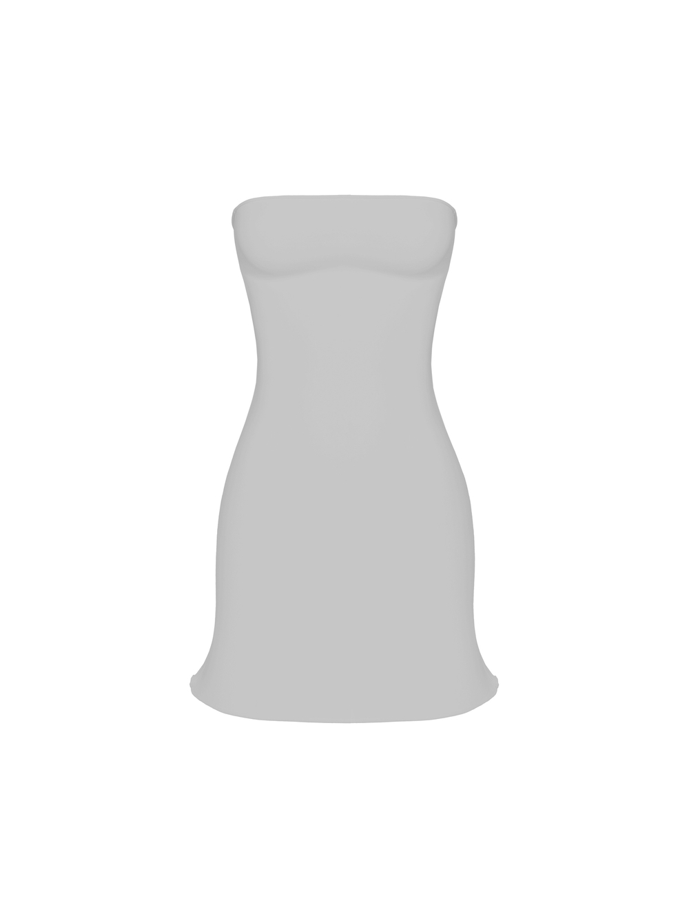 grey bandeau dress
