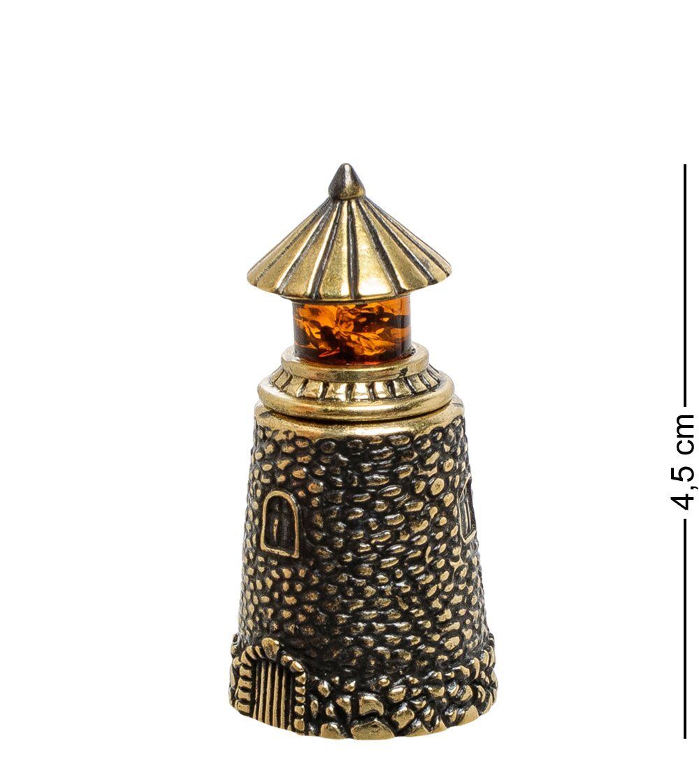 AM-1774 Наперсток «Маяк» (латунь, янтарь)