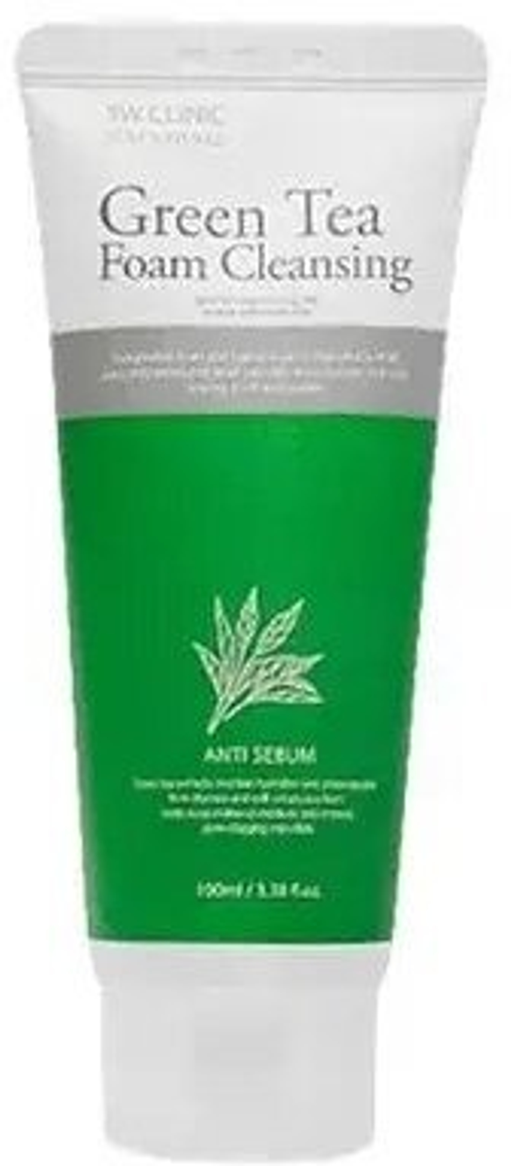 3W Clinic пенка для умывания Green Tea Foam Cleansing, 100 мл
