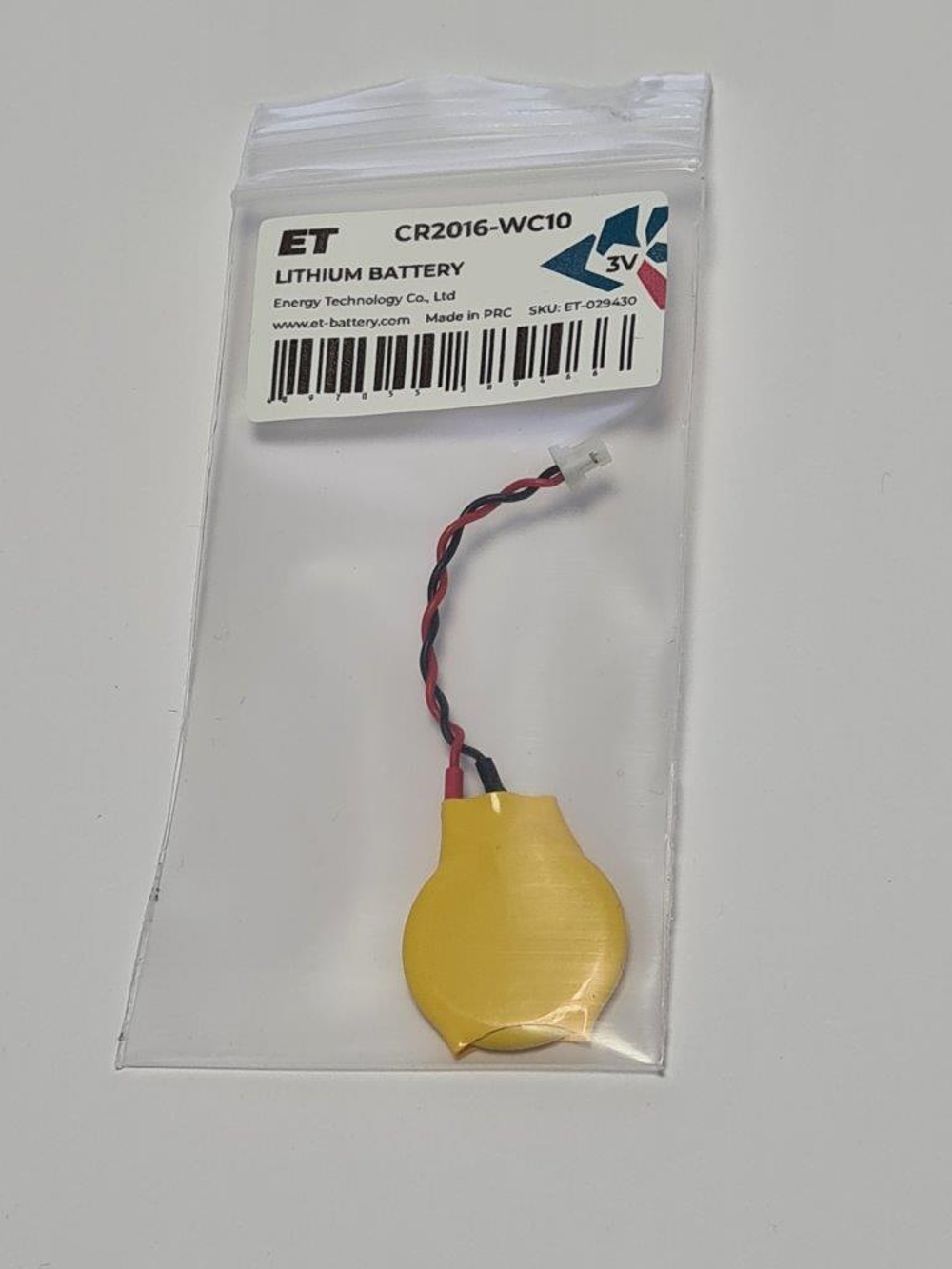 Элемент питания ET CR2016-WC10 PK1