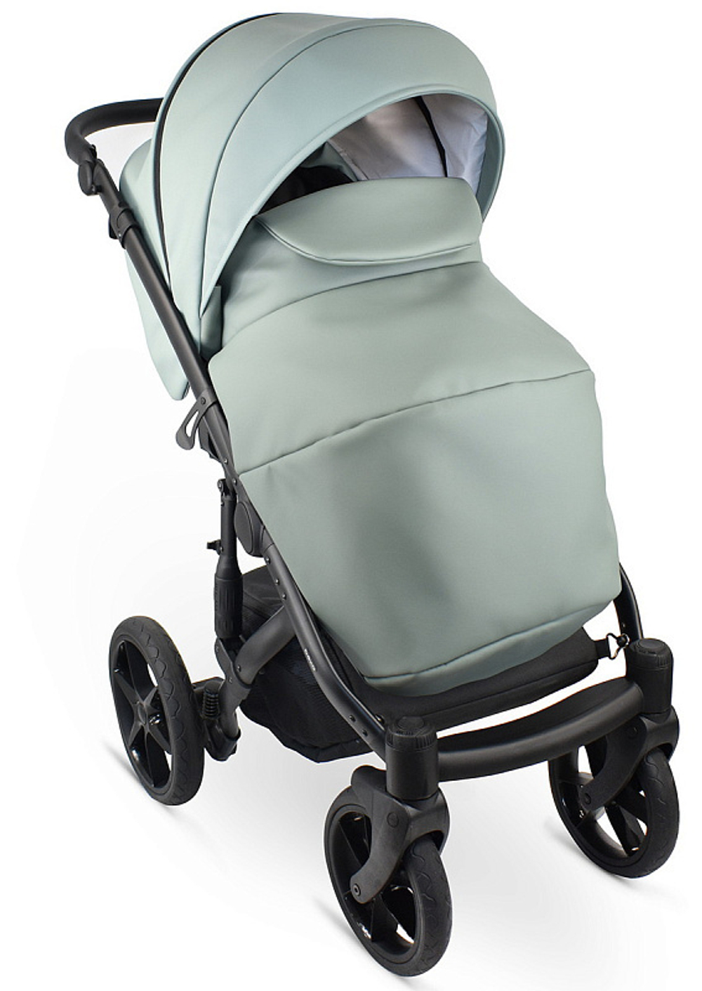 Детская коляска Bexa Ideal Eco 3 в 1 с автокреслом Avionaut Cosmo IE04 черный+шалфей кожа