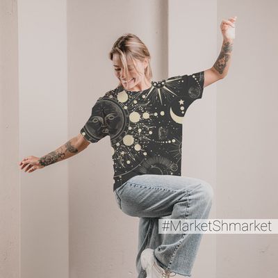 Футболка женская оверсайз с принтом 