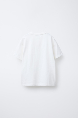 ZARA ФУТБОЛКА С ЦВЕТОЧНЫМ ПРИНТОМ, БЕЛЫЙ